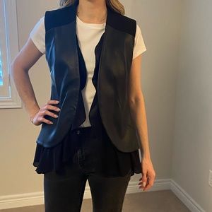 Zanzi Faux Leather Vest Multi Material